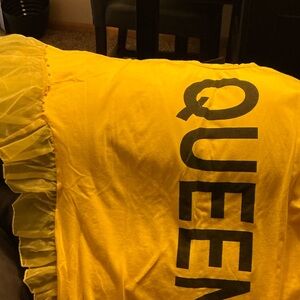 Queen Yellow Ruffled Throw Blanket - Unbranded